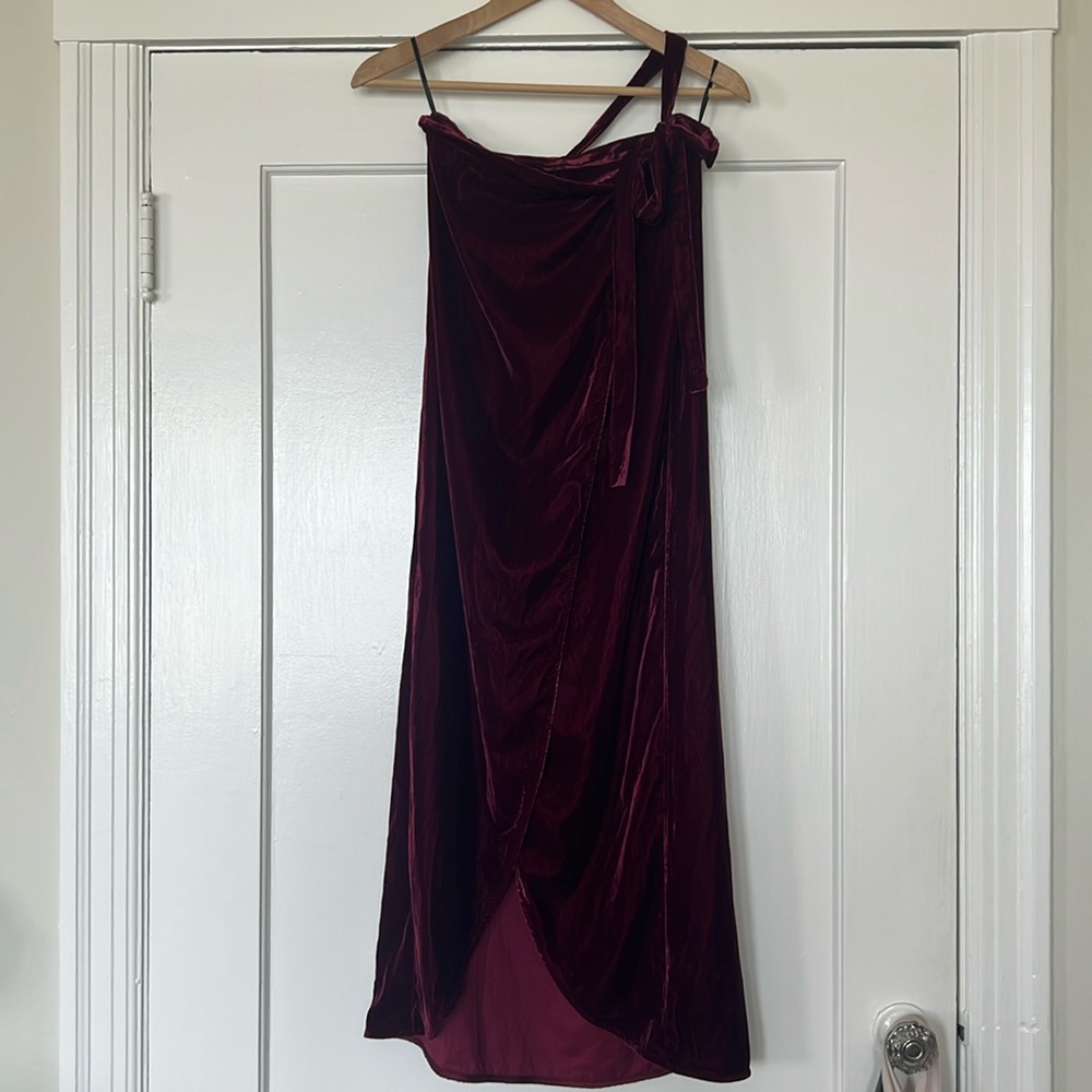 Burgundy Velvet Skirt